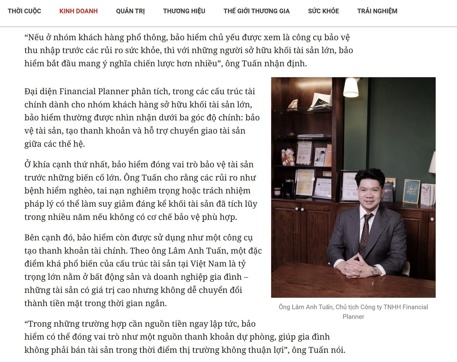 Báo chí Lâm Tuấn