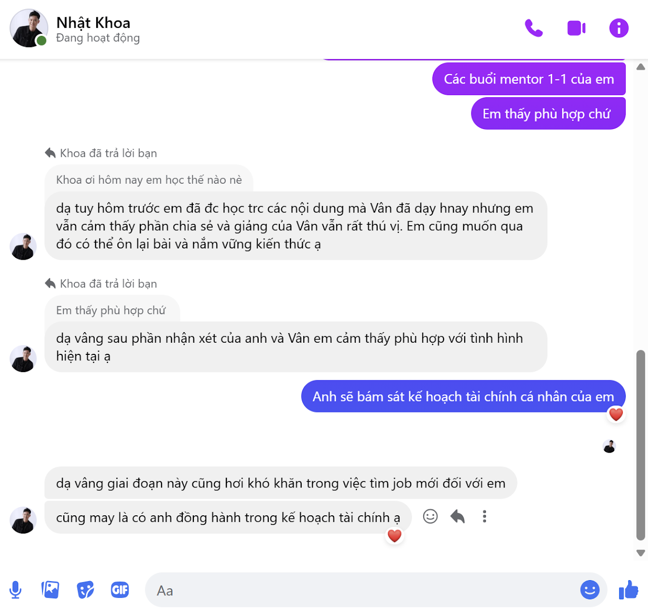 Feedback Nhật Khoa